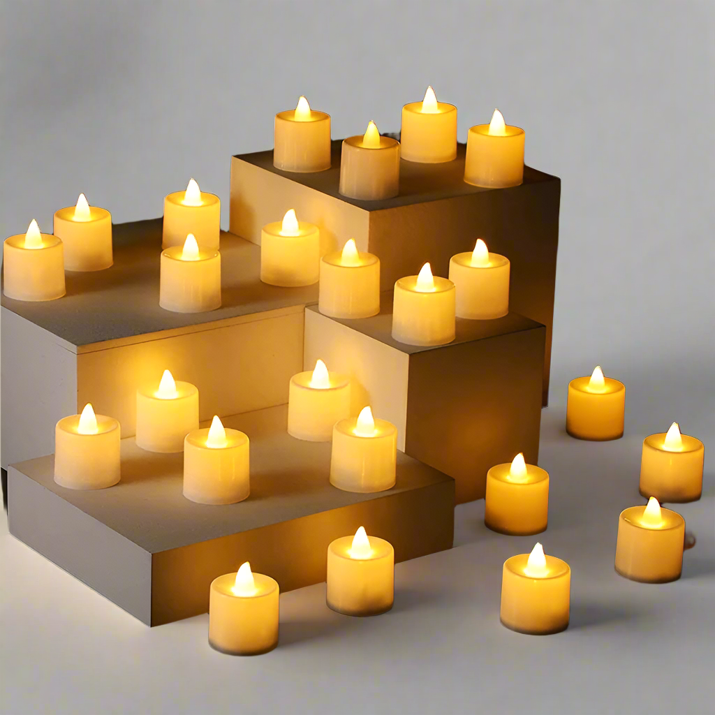 GlowLite Flameless LED Tealights – Set of 24 for Weddings, Parties & Romantic Décor - Flamora 