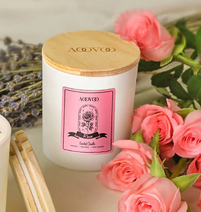 Crystal Lavender Soy Candle – 10oz Aromatherapy for Relaxation, Home Décor & Gifting - Flamora 